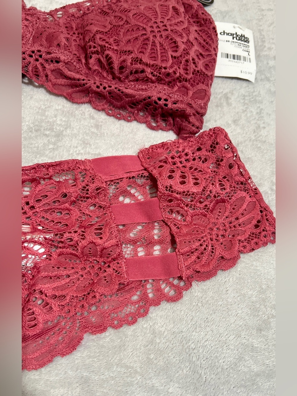 Charlotte Russe Lace Bralette & Lace Bikini Set L - XL - Picture 3 of 9